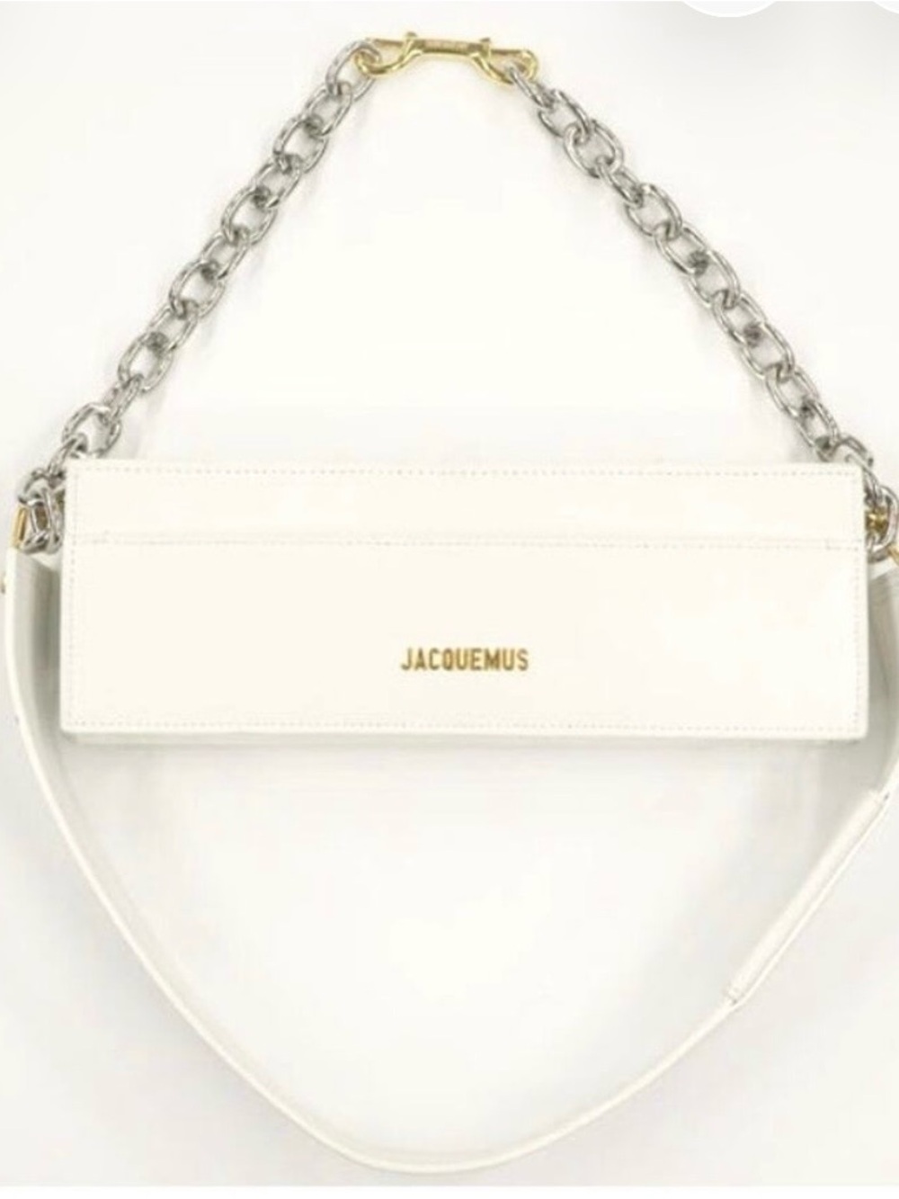 NEW Jacquemus White Le Ciuciu Rectangle Shoulder Bag